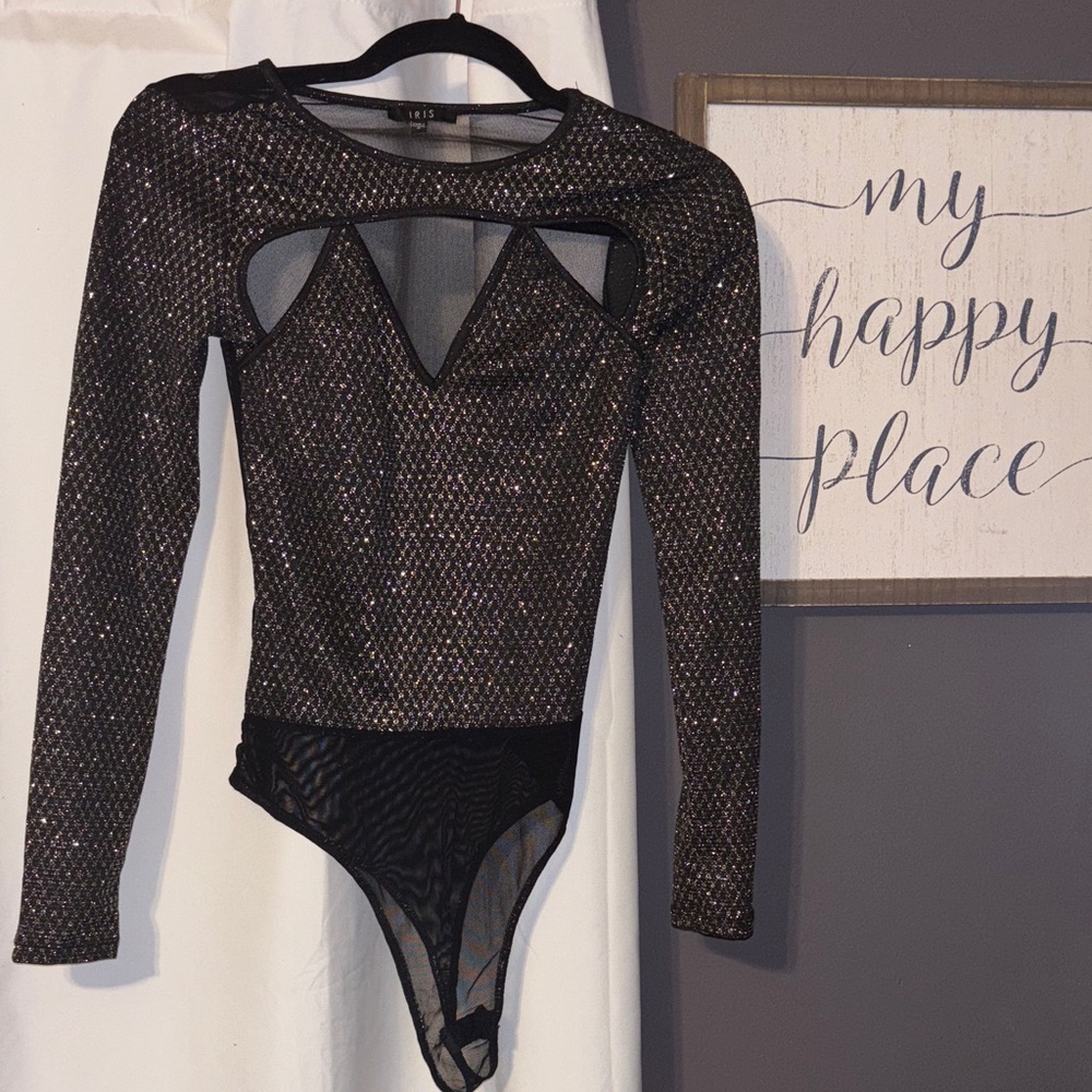 Elegant Black Sheer Bodysuit